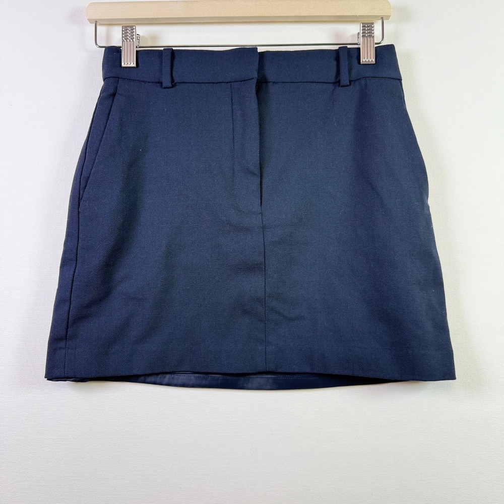 BABATON ARITZIA Navy Blue Tailored Mini Skirt 4